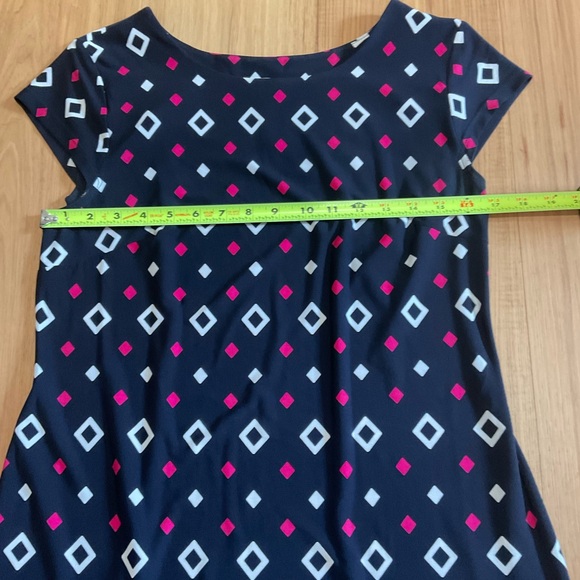 Liz Claiborne Black Diamond Design Sheath Dress, Size Medium - Picture 6 of 8